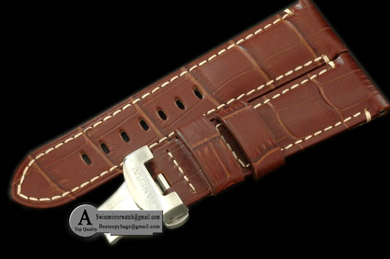 Panerai Brown Leather Strap New Style Deployant for 44
