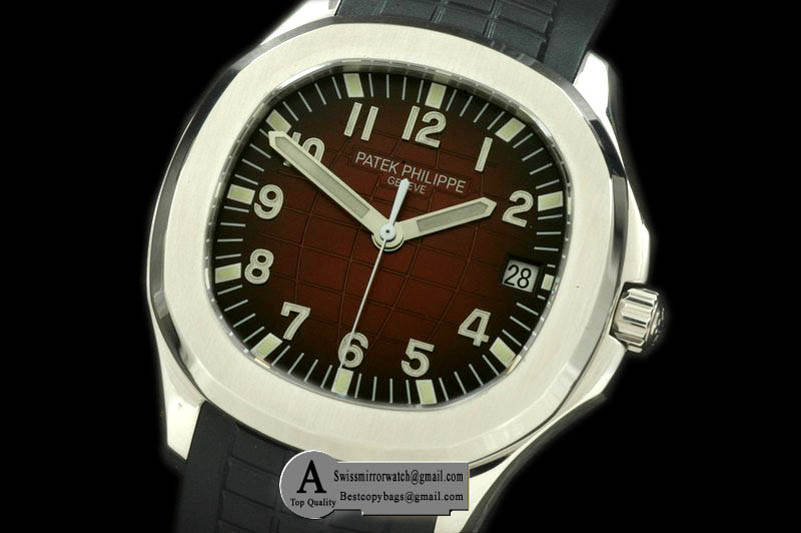 Patek Philippe Aquanaut Jumbo V3 Auto SS Rubber Brown Swiss Eta 2824-2 Replica Watches