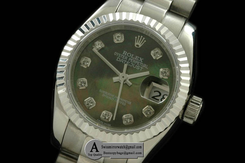 Rolex SS President MOP Green Diamond Swiss Eta 2671-2 Replica Watches