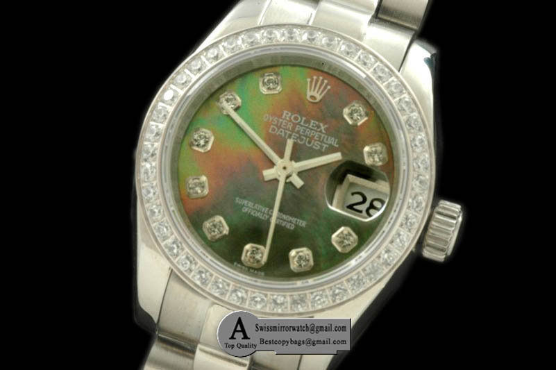 Rolex SS President MOP Green Diamond Swiss Eta 2671-2 Replica Watches