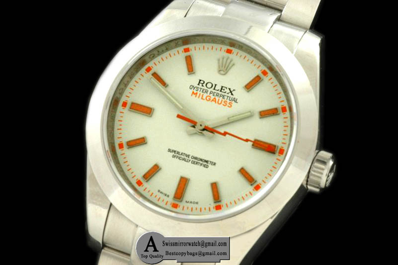 Rolex Milguass SS White Swiss Eta 2836/3131