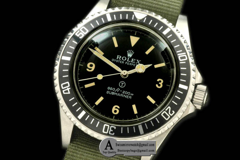 Rolex Vintage 5512 No Date Military Submariner Asia 2813 21J Replica Watches