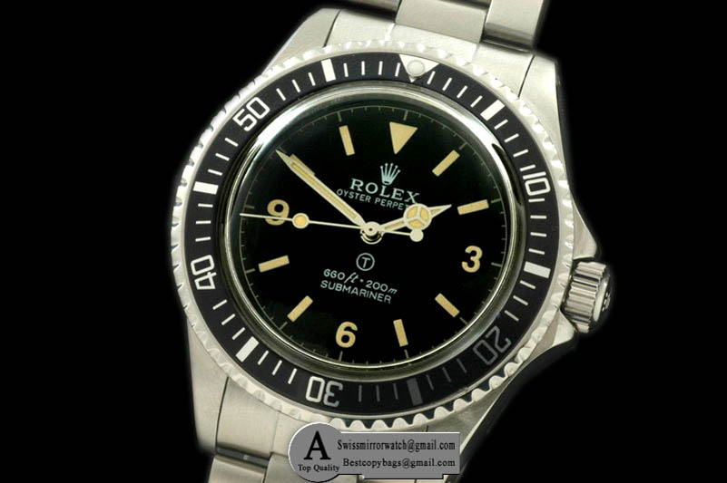 Rolex Vintage 5512 No Date Military Submariner Asia 2813 21J Replica Watches