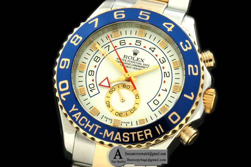 Replica Rolex 2007 Yatchmaster II (42mm) SS/Yellow Gold White Asia 2813 Watches
