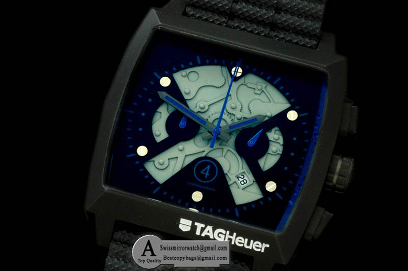 Tag Heuer Monaco Limited Edition SS Skeleton Blue OS20 Chrono Qtz Replica Watches
