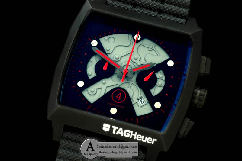 Tag Heuer Monaco Limited Edition SS Skeleton Red OS20 Chrono Qtz Replica Watches