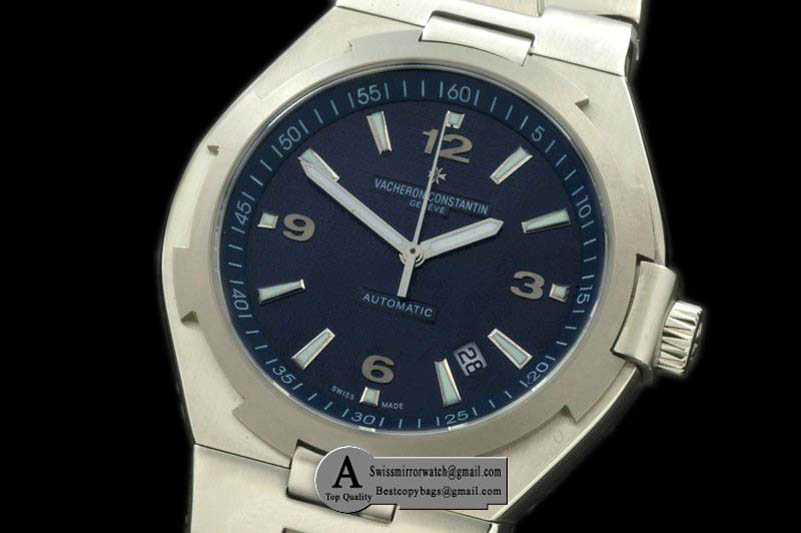 Vacheron Constantin Overseas SS SS Blue Swiss Eta 2836-2 Replica Watches