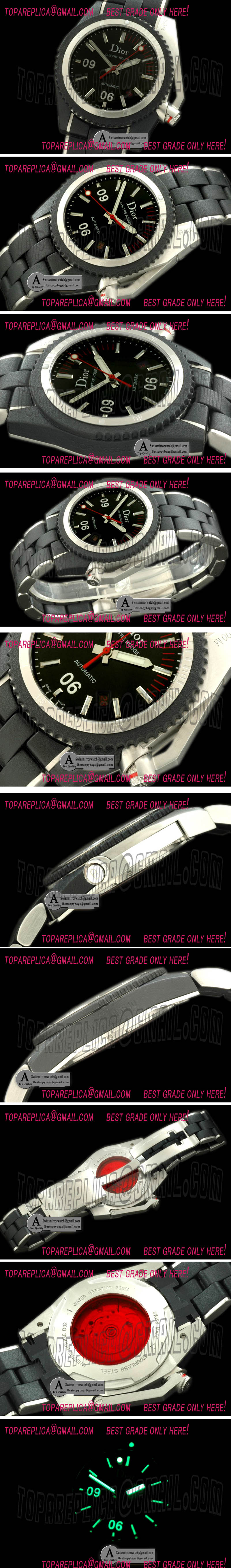 Dior Chiffre Rouge D02 CD085540R001 SS/Rubber Swiss Eta 2824 Replica Watches