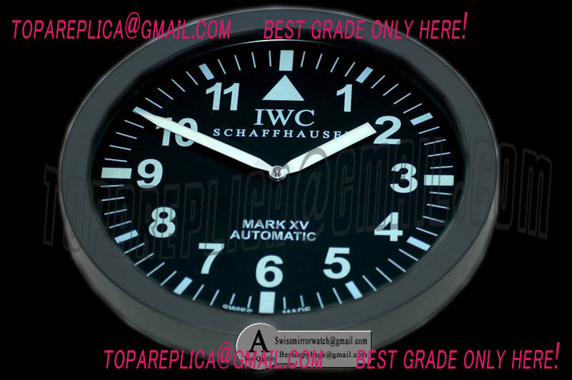 Replica IWC Mark XV Wall Clock - Black Frame IW3255