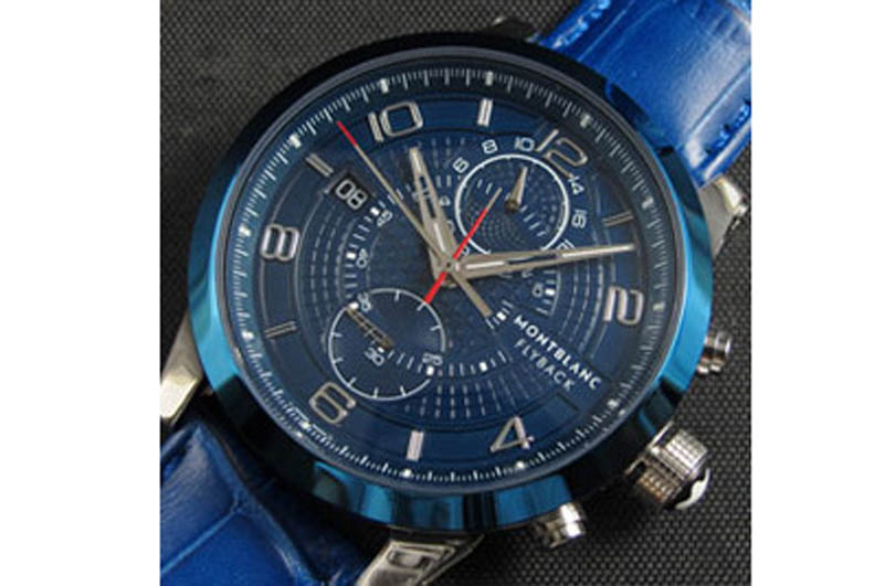 Monblanc TimeWalker TwinFly, Asian 21600vph,Blue Face