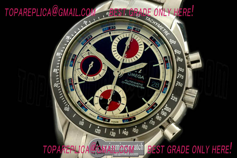 Omega Speedmaster Date 3210.52.00 SS/SS Blk/Wht/Red A-7750