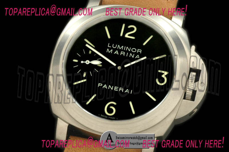 Panerai Luminor Marina 44mm Pam 177 N TI/Leather Black Asia 6497 Watches