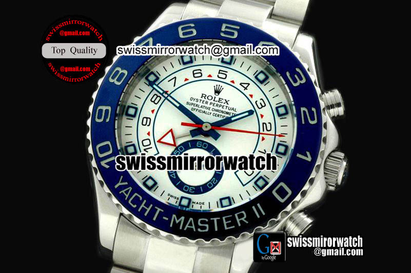Rolex 2013 Yacthmaster II (42mm) SS White/Blue Asia 2813