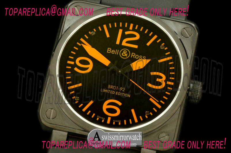 Bell&Ross BR01-92 Automatic PVD/RU Black/Orange A-2836