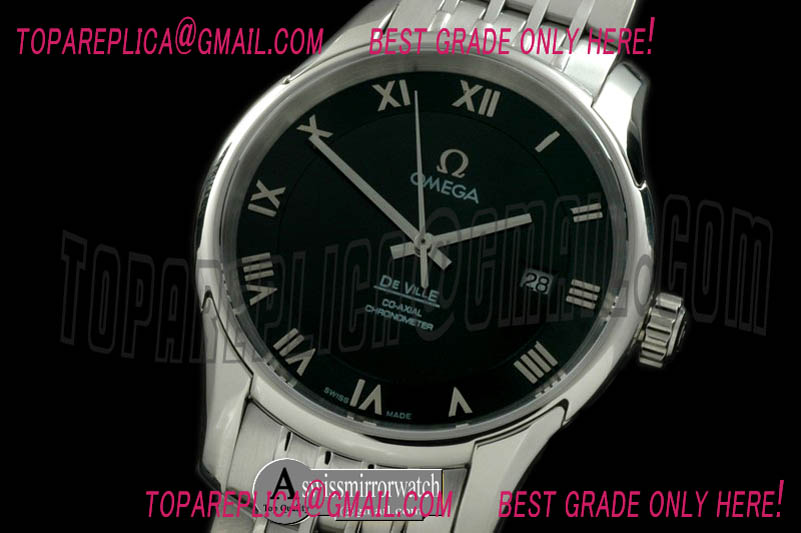 Omega Deville Co Axial Auto SS/SS Black Asian 2824