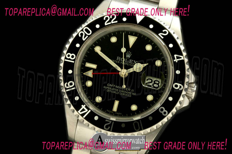 Rolex GMT II 16710 SS Black Asian 2813 21J