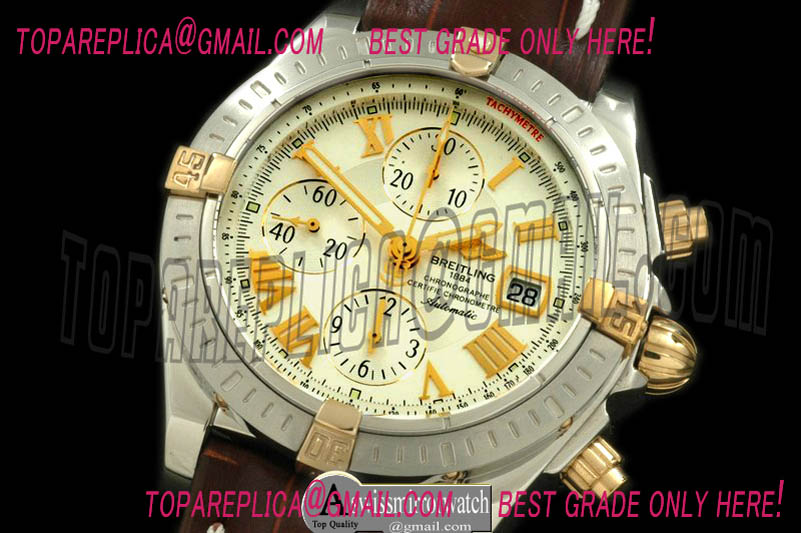 Breitling Chronomat Evolution SS/YG/LE White Roman A-7750 28800bph