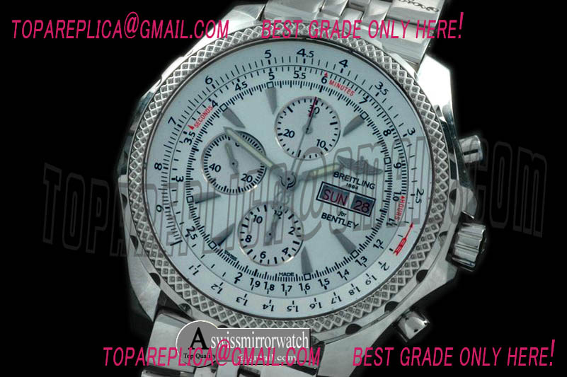 Breitling Bentley GTII SS/SS White Sabre Asia 7750 28800bph