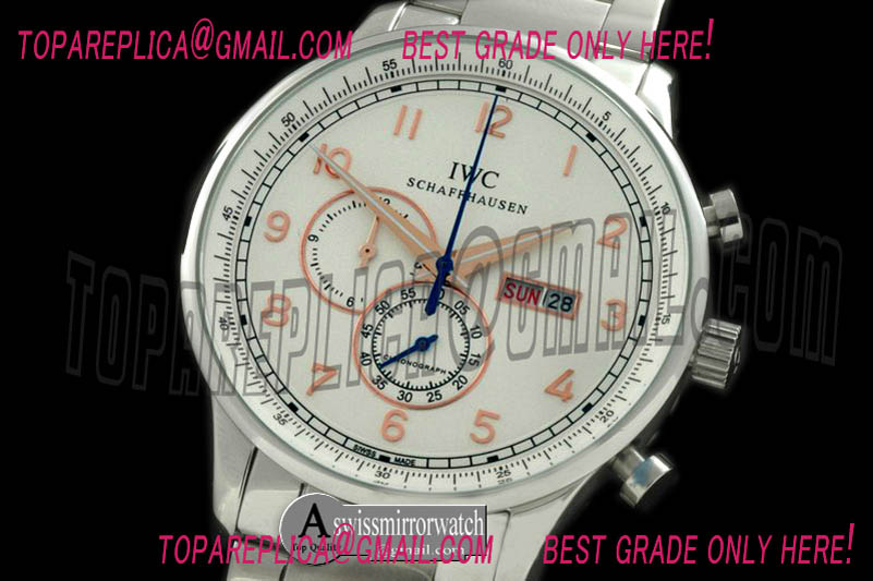 IWC Portuguese Chrono Day/Date SS/SS White/Gold Jap OS20