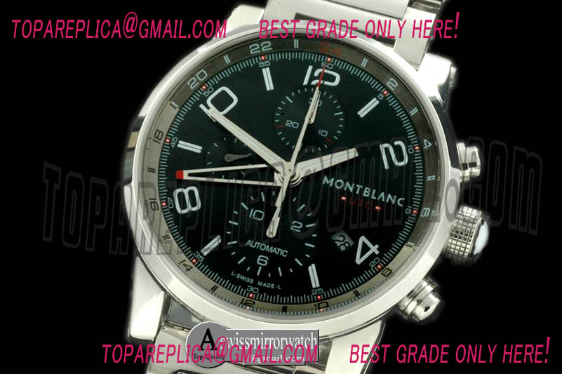 Montblanc Timewalker Chrono GMT SS/SS Black Asia 7750