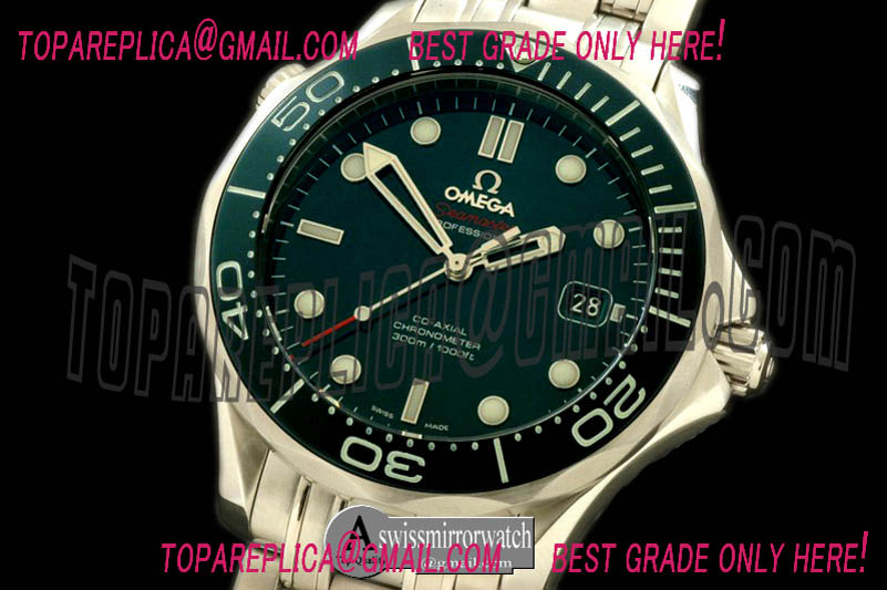Omega 2012 Seamaster 300M Pro SS/SS Blue Swiss Watches