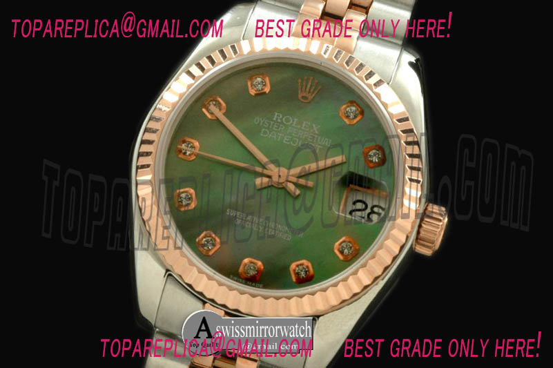 Rolex SS/RG Jubilee M-Green Diam Swiss 2688/2355