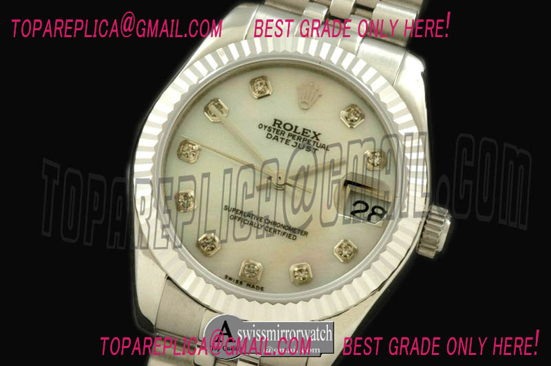 Rolex SS Jubilee M-Wht Diam Swiss 2688/2355
