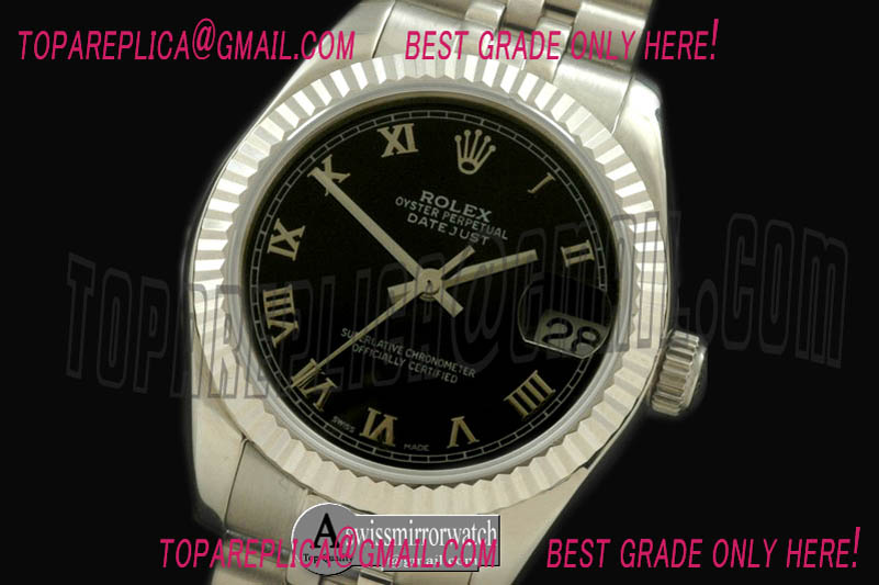 Rolex SS Jubilee Black Roman Swiss 2688/2355