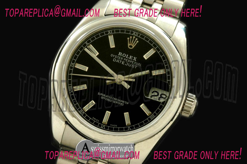 Rolex SS Jubilee Black Sticks Swiss 2688/2355