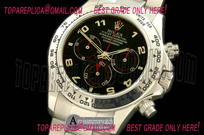 Rolex Daytona 116519 SS/SS Black Num A-7750 Sec@6