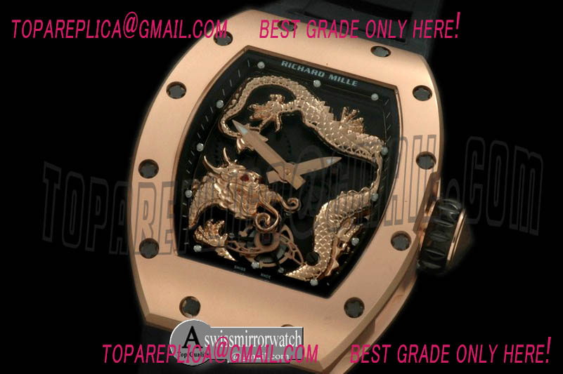 Richard Mille Jackie Chan Dragon Tourbillon RG/RU Black/Gold Asian 21J