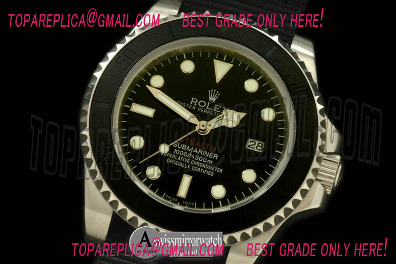 Rolex Submariner Project X Red Stealth Sub SS/Nato Asian 2836