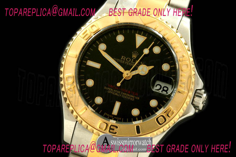 Rolex Yachtmaster Mid SS/YG Black Asian 2836/3135