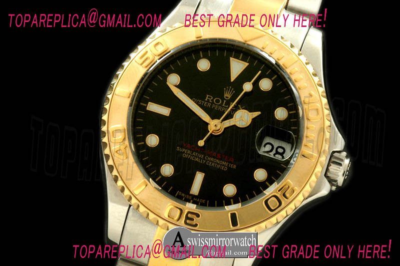 Rolex Yachtmaster Mid SS/YG Black Asia 2813