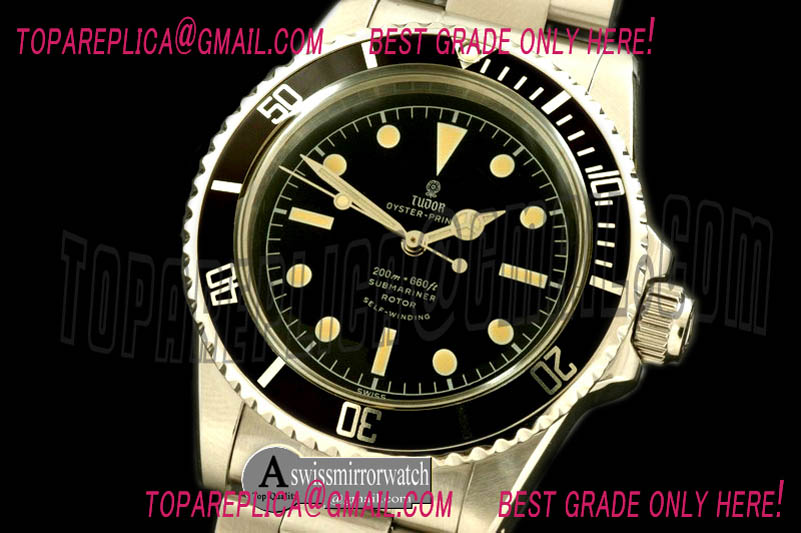 Tudor Vintage 5514 Style No Date Submariner Asia 2813