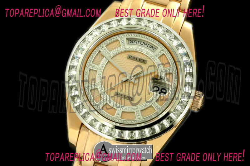 Rolex Masterpiece Diam Bez SS White Diamond/Gold Tier Asian 2813