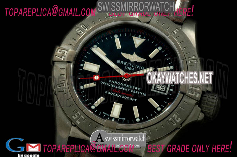 Breitling Seawolf PVD/LE Blk/Red Stick Asian 2836