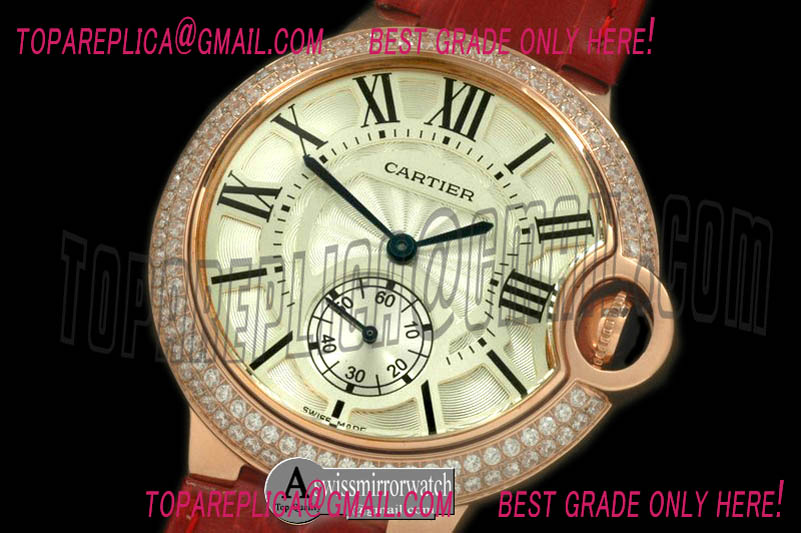 Ballon Bleu de Cartier Ladies RG/LE White Swiss Qtz