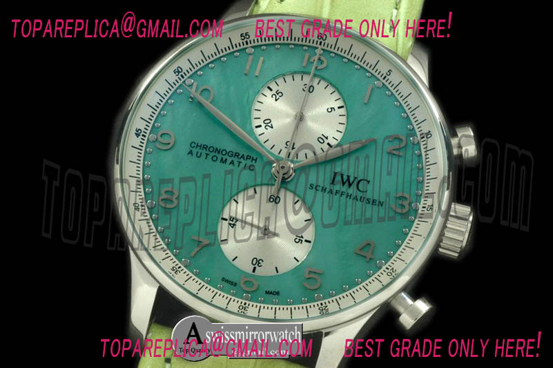 IWC Portuguese Chrono SS/LE MOP Green Jap OS20