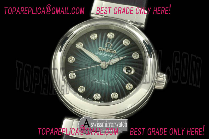 Omega Deville Ladymatic SS/LE Blue J-9105