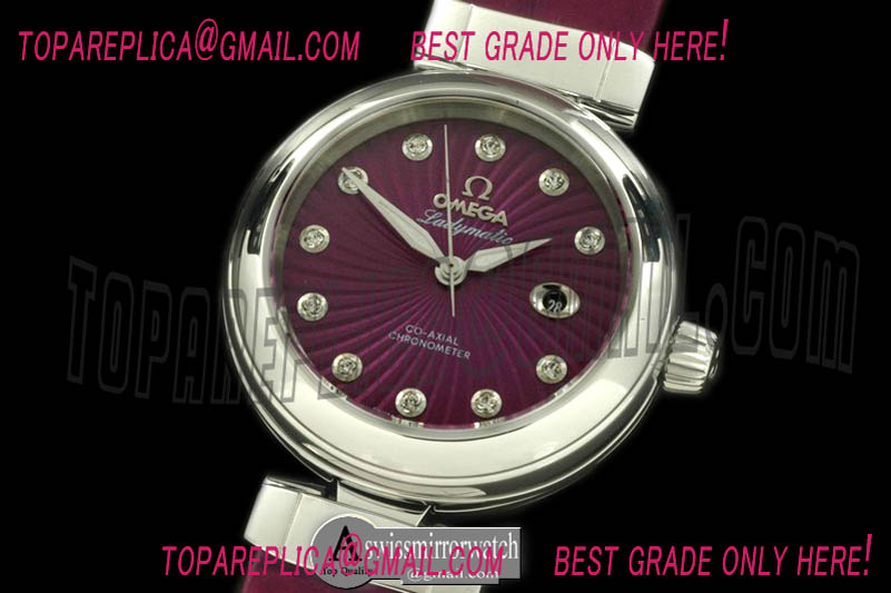 Omega Deville Ladymatic SS/LE Purple J-9105