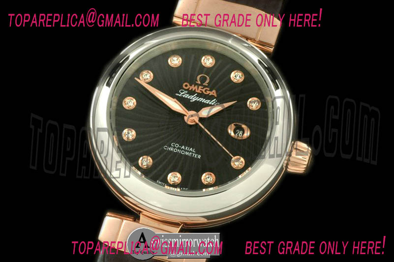 Omega Deville Ladymatic SS/RG Black J-9105