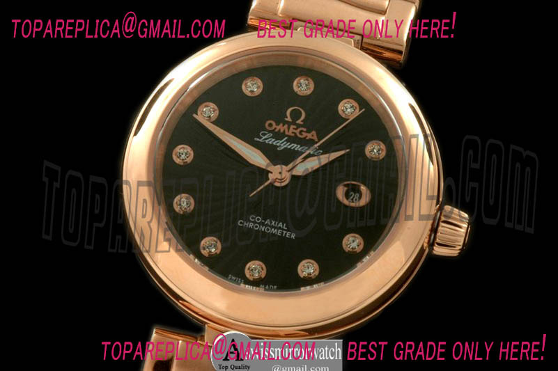Omega Deville Ladymatic RG/RG Black J-9105