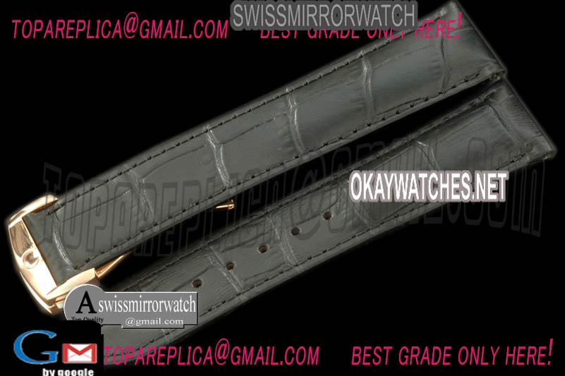 Omega Black Calf/Croc Pressed Design c/w RG Insignia Deployant