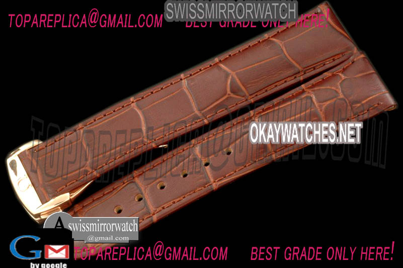 Omega Brown Calf/Croc Pressed Design c/w RG Insignia Deployant