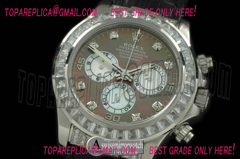 Rolex 2011 SS/SQ-Diam/LE Grey/Wht Diam A-7750 Sec@6
