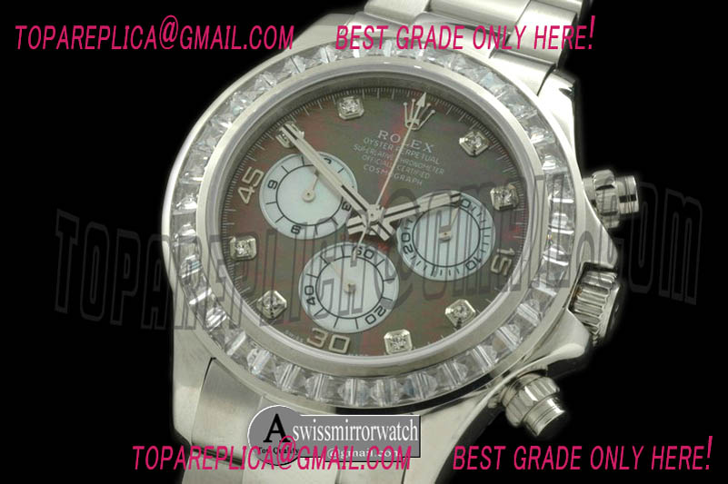 Rolex 2013 SS/SQ-Diam/SS Grey/Wht Diam A-7750 Sec@6