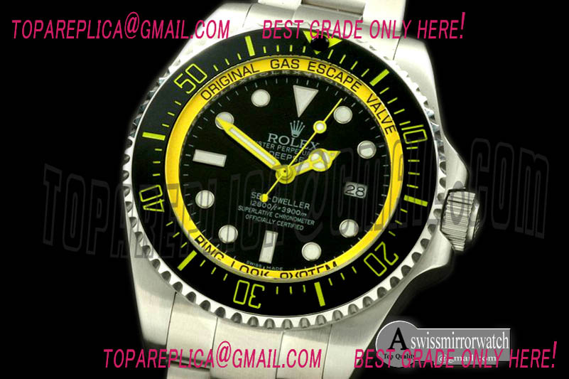 Rolex DeepSea Watch What if Edition SS Blk/Ylw A2813