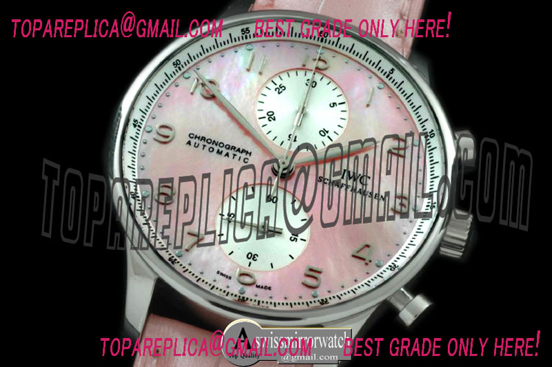 IWC Portuguese Chrono SS/LE MOP Pink A-7750
