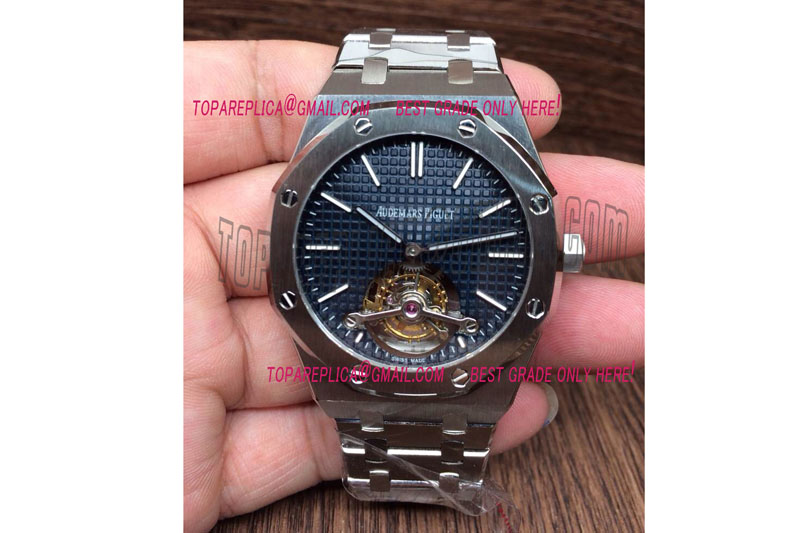 Audemars Piguet Royal Oak 41mm Tourbillon SS Blue Dial on SS Bracelet